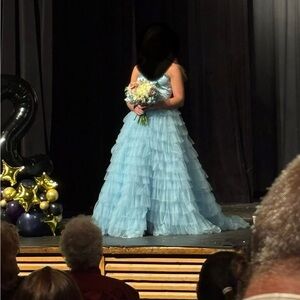 Sherri Hill Light Blue Prom Dress